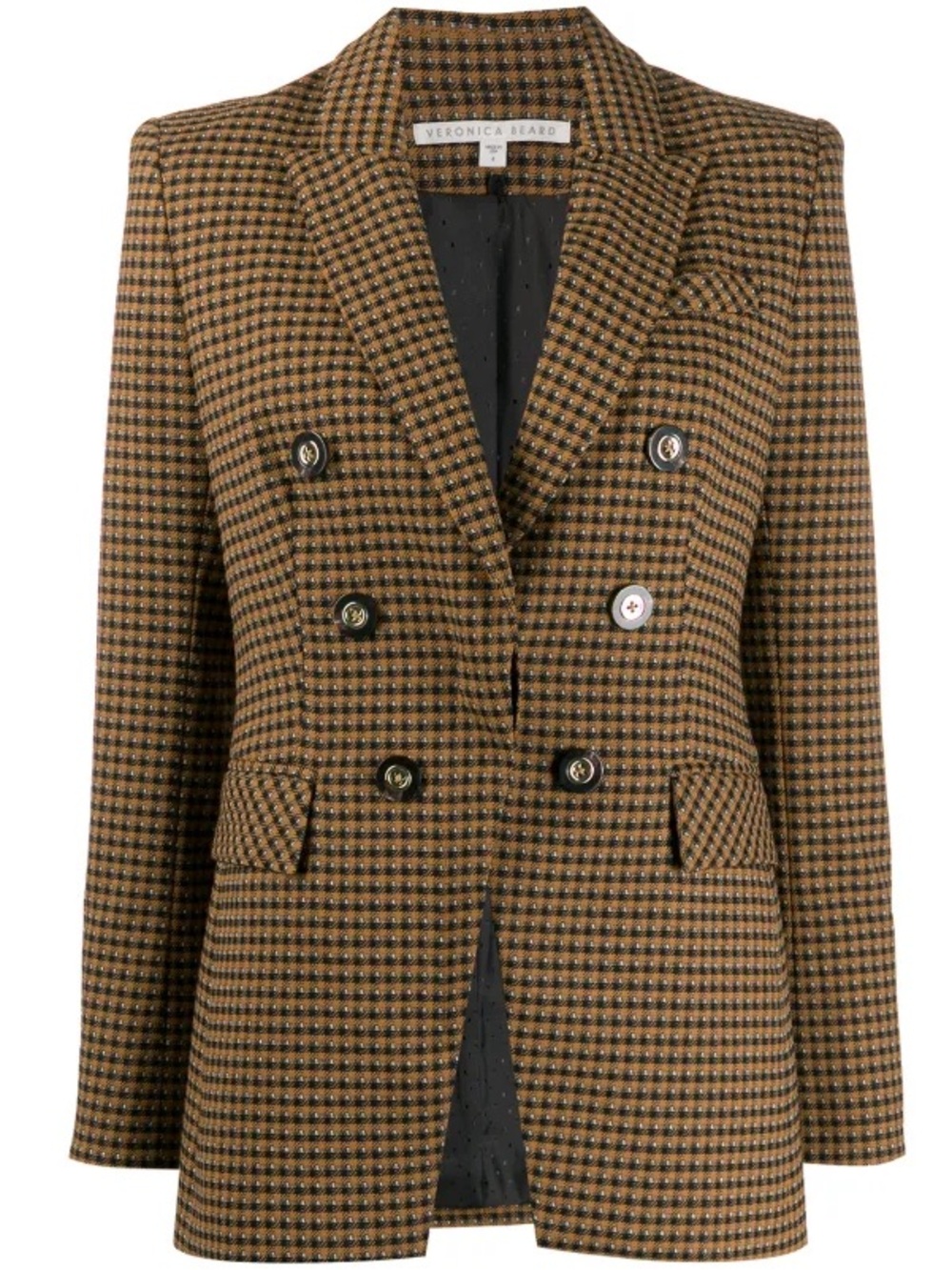 Veronica Beard Dickey Plaid Double-Breasted Fortuna Blazer Jacket - Picture 3 of 9